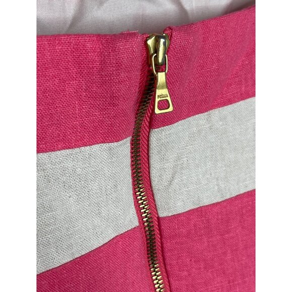 Loft Dress Womens 0 XS Sundress Pink White Striped Sleeveless Fit Flare Work - Picture 13 of 13